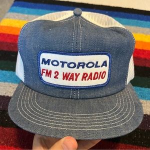 Motorola Blue and White Trucker Hat